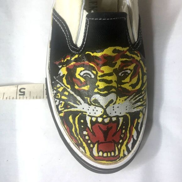 Dream Seek Sneakers Unisex Sz 5.5 Painted Tiger Canvas Slip On Preowned - Picture 11 of 11
